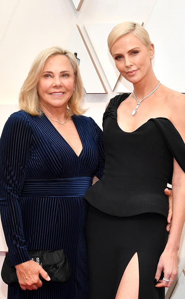 Charlize Theron Hits the 2020 Oscars Red Carpet With Her Mother - E! Online